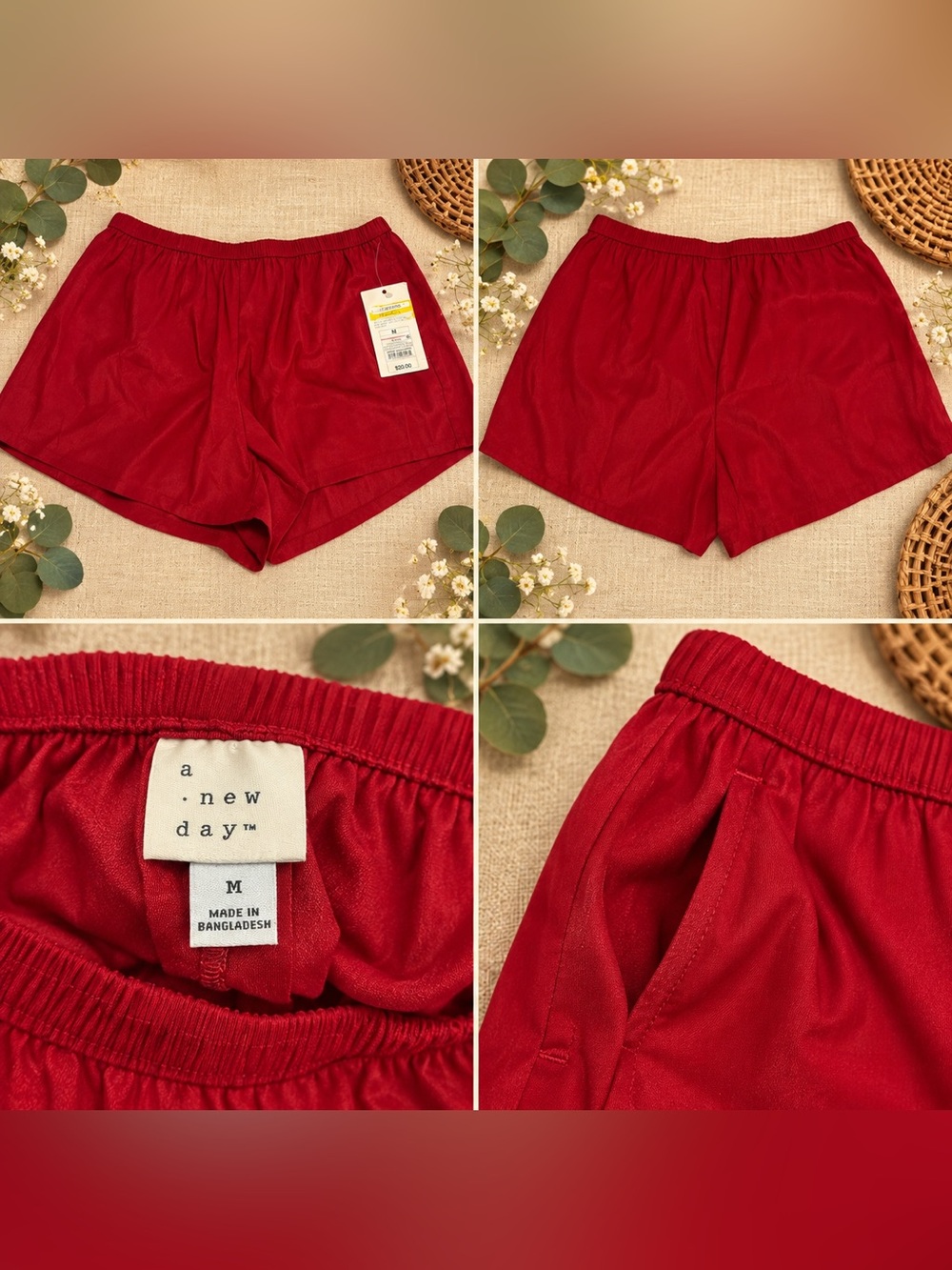 a new day Pull-On Shorts Red Medium